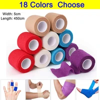 5cmx4 5m non woven elastic bandage roll self adhesive gym muscle pain relief sports recovery fitness protector medical wrap tape