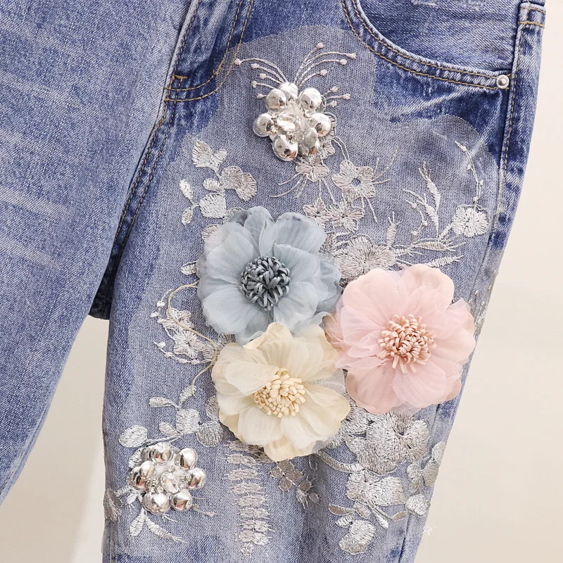 Летний женский комплект из 2 предметов: хлопковая Футболка с цветочной