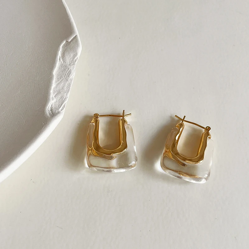 

Fashion Simple Cute Colorful Acrylic Square Dangle Earrings for Girls Women Children Birthday Gift Lovely Jewelry