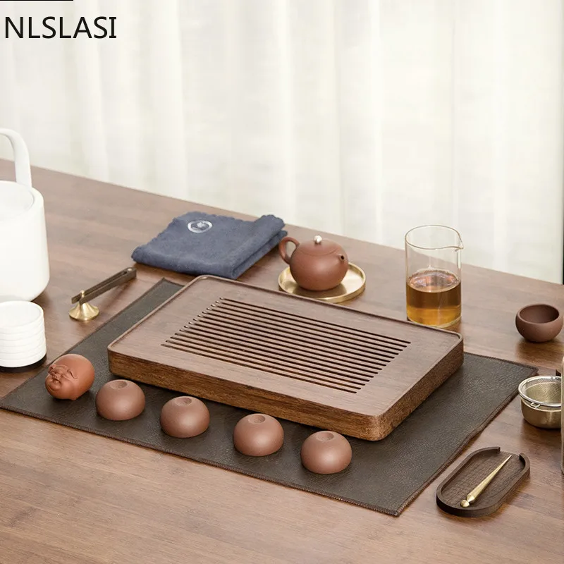 Новый стиль бамбуковый поднос для чайного сервиза с выдвижными ящиками