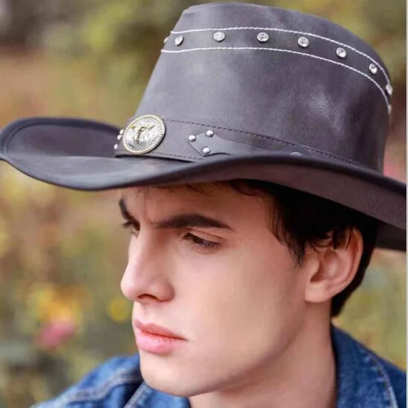Кепка ковбойская Женская/Мужская из натуральной кожи | Аксессуары для одежды