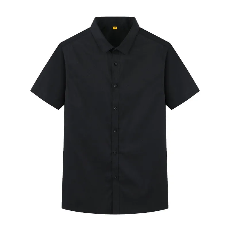 

Summer 2021 new men's Plus Size Business Casual Short Sleeve Shirt Men's fat shirt