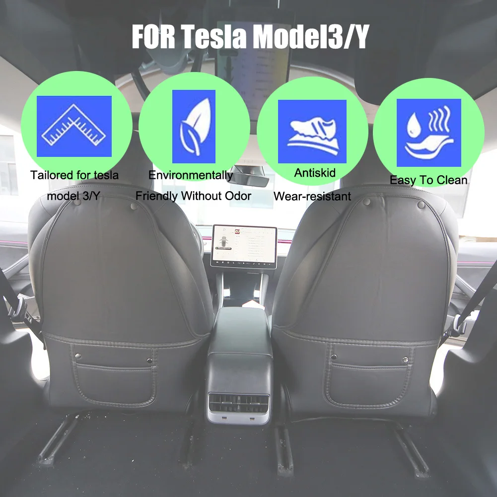 2 шт. защитный коврик для заднего сиденья Tesla Model 3 Y | Автомобили и мотоциклы
