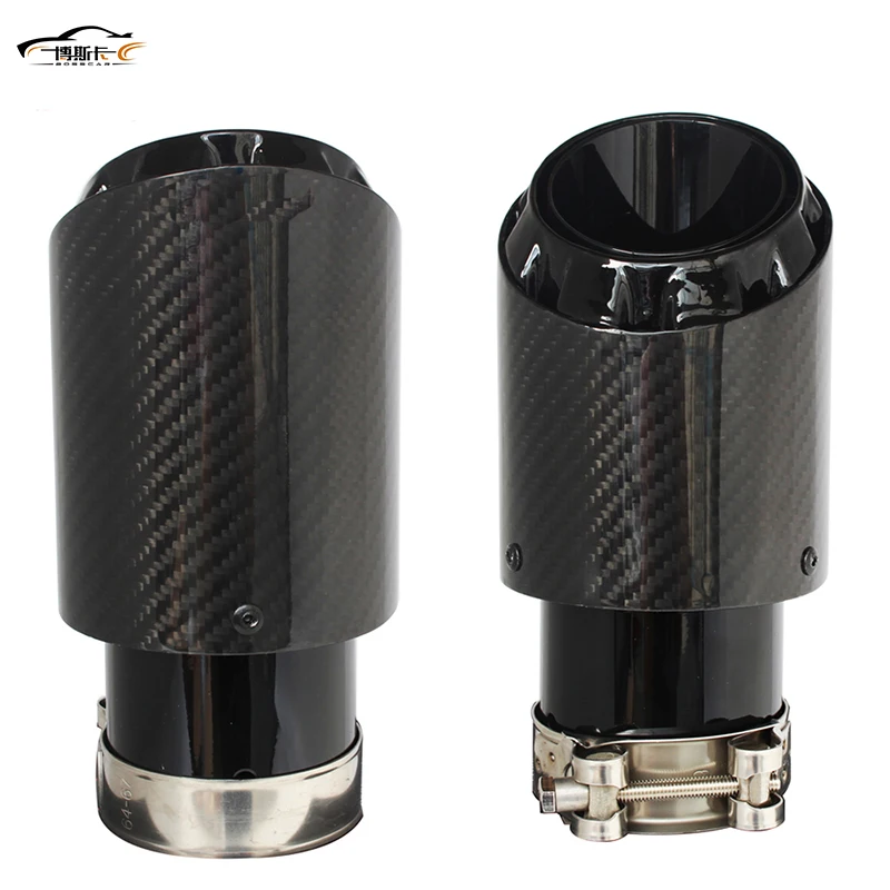 Последние 3 слоя Twill Глянцевая Карбон глушители наконечник Универсальный