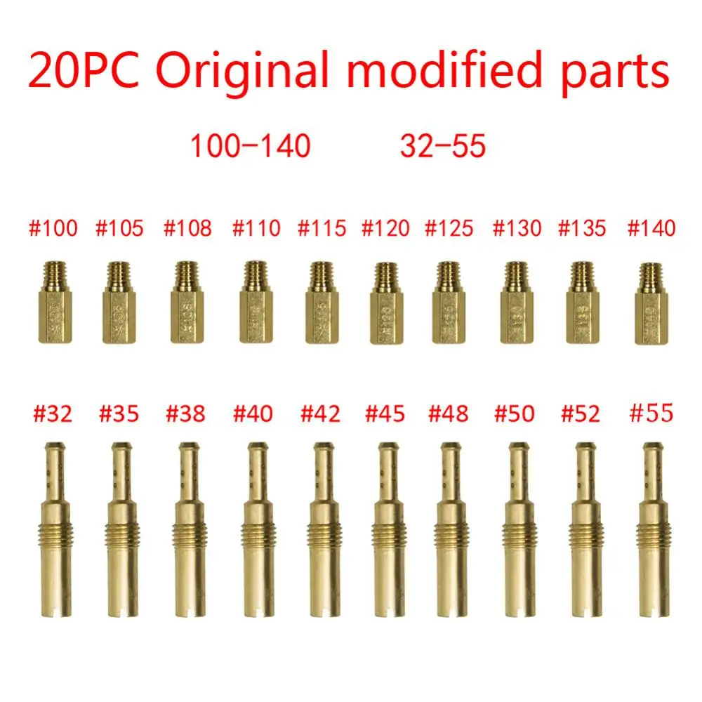 

20pcs/Set Motorcycle Carburetor Hex Type Main Jets Idle Jet for PWK PE CVK Carburetter