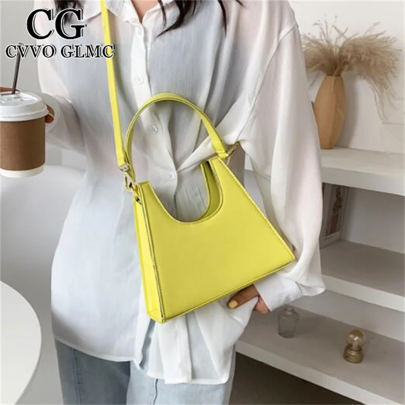 

Cvvo Glmc Small Solid Color PU Leather Bag Crossbody 2021 Summer Brand Shoulder Belt Design Female Handbags And Purses Totes