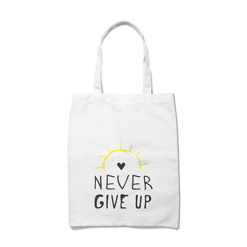 

Reusable Eco Canvas Grocery Shopping Bags Large Capacity Quality Storage Tote Fashion Letter Printing Women Handbag