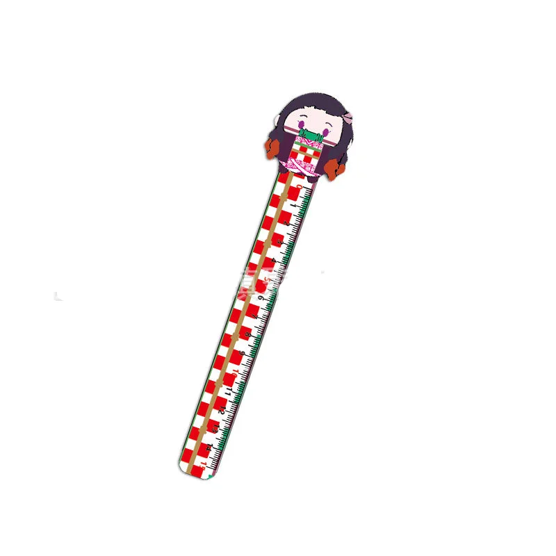 1Pcs Anime Demon Slayer Kimetsu No Yaiba Kamado Tanjirou Cosplay Measuring Scale Students Cartoon Measure Ruler Gift for Kids