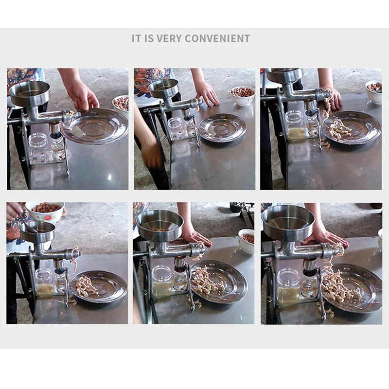 Бытовой ручной масляный пресс маслоотделитель маслоэкстрактор из нержавеющей