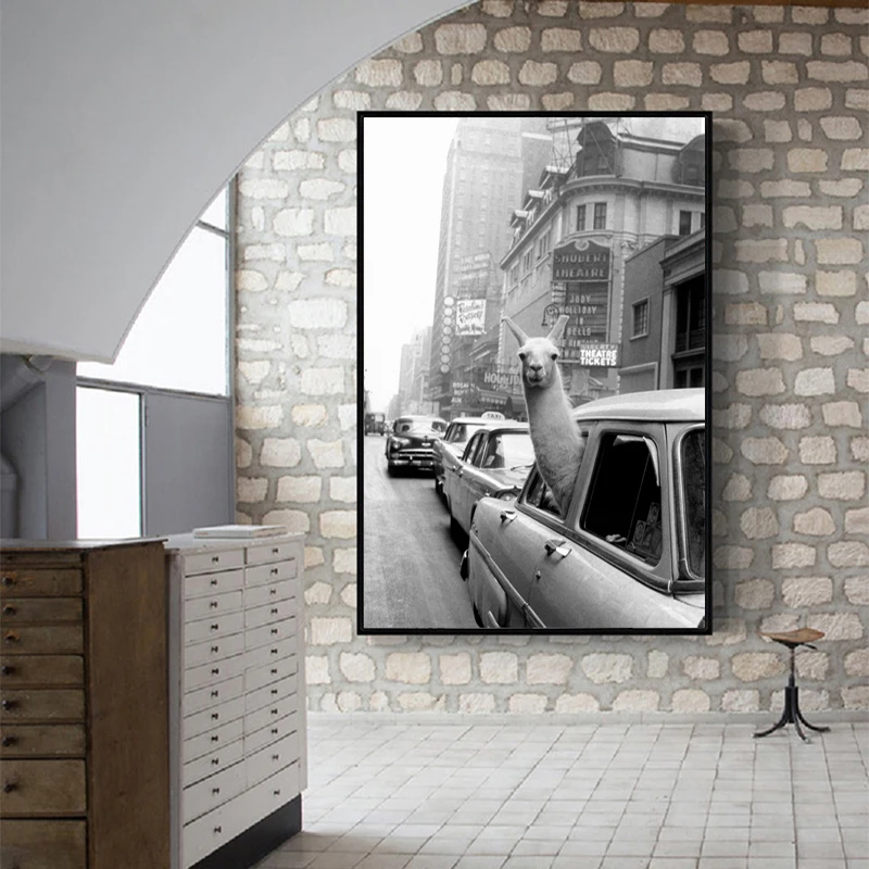 RELIABLI искусство Кот Альпака животные картины на холсте картина стену для гостиной