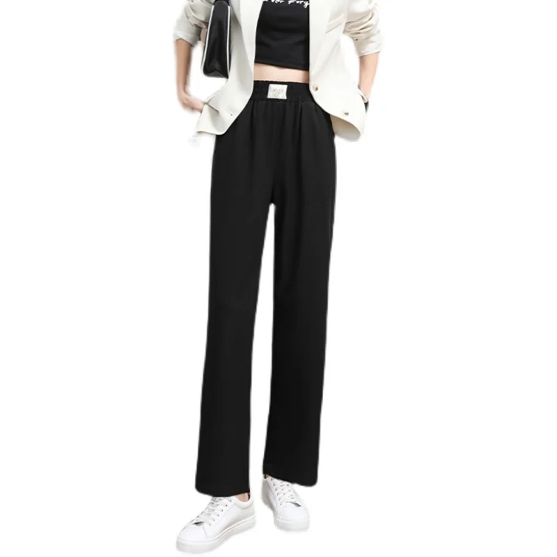 

Casual High Waist Loose Wide Leg Pants for Women Spring Summer New Loose Female Floor-Length White Suits Pants Ladies Trousers
