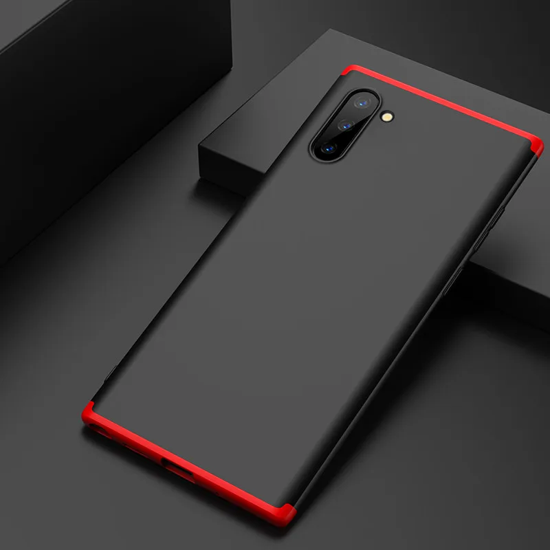 Чехол для samsung Note 10 с защитой на 360 градусов Матовый Жесткий чехол Galaxy Plus