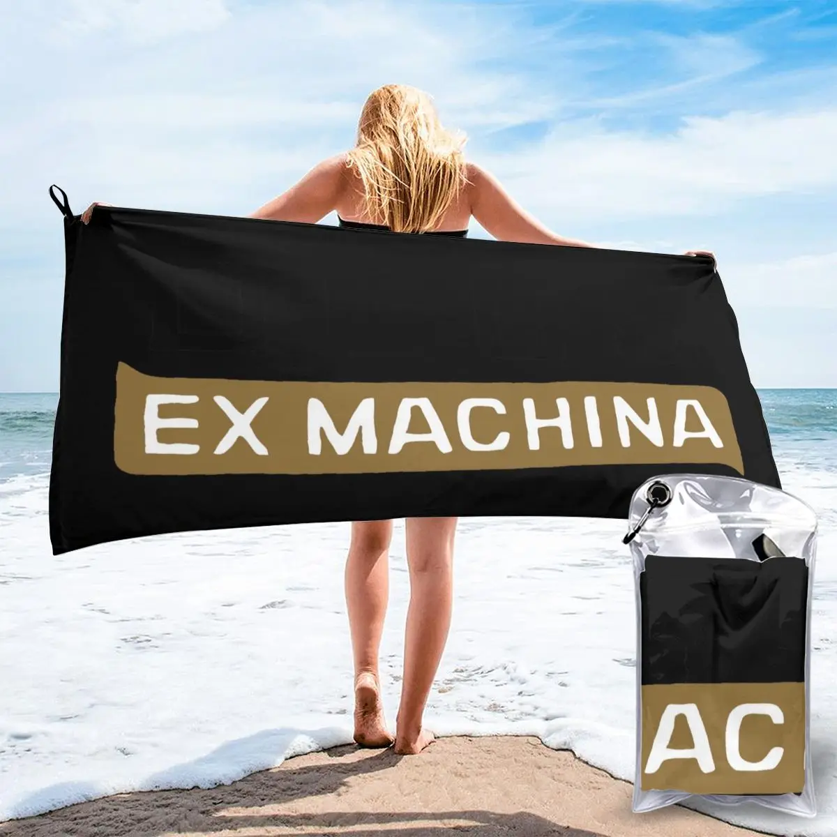 Мужское белое пляжное банное полотенце Deus Ex Machina с различным рисунком размер S