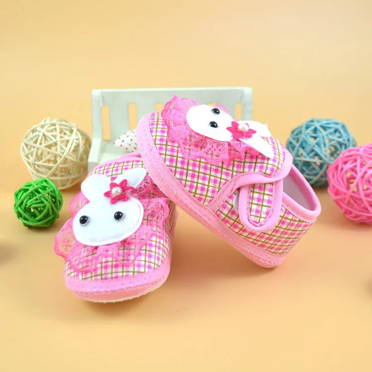 

rabbit Newborn First Walkers Girl Boy Soft Sole Crib Toddler Shoes Canvas Sneaker Comfortable Shoes