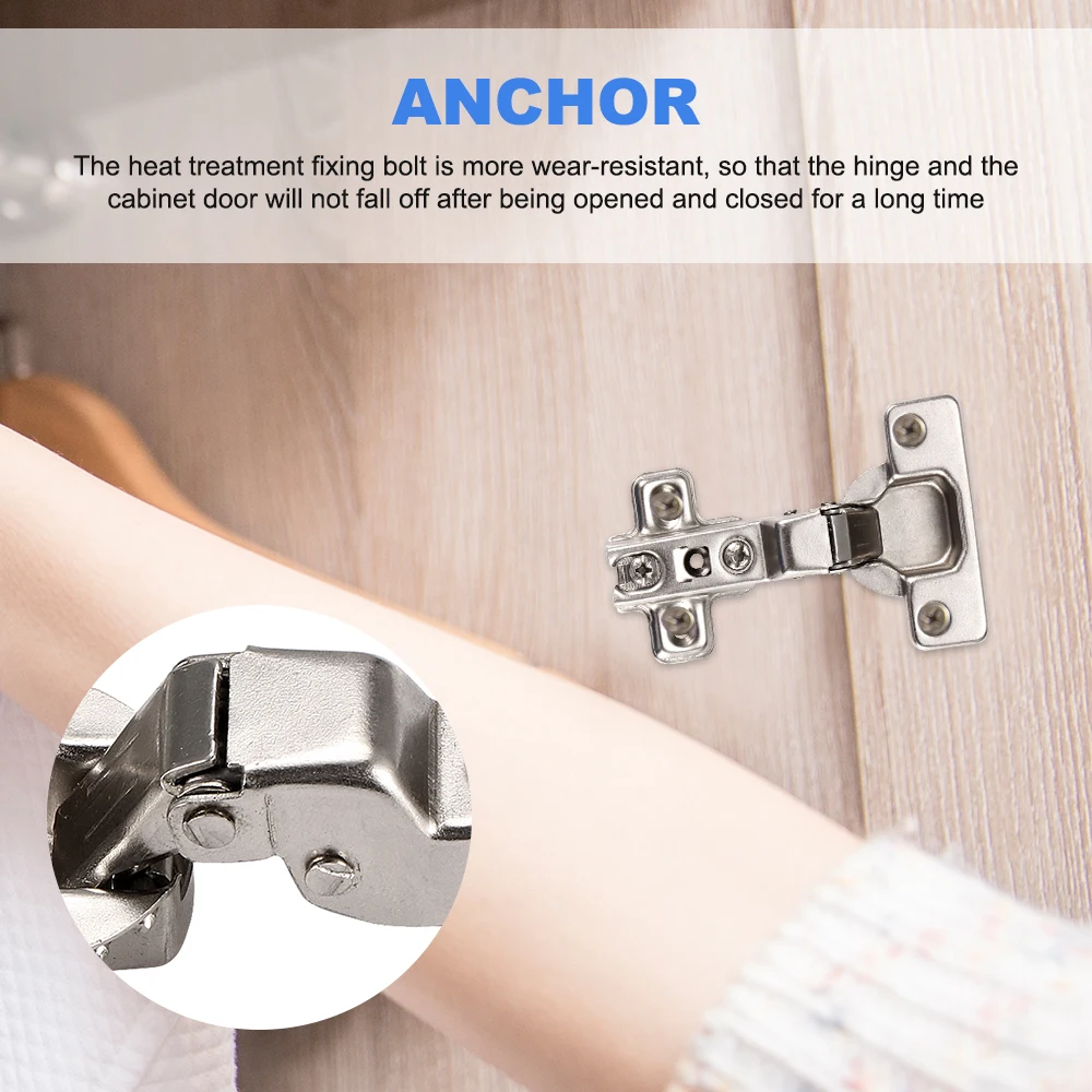 10 шт. шарнир Нержавеющая сталь шкаф дверные петли для мягкого закрытия дверцы