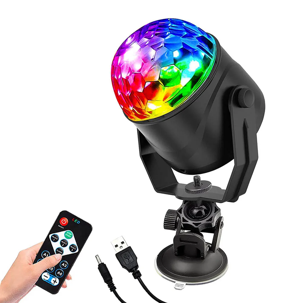 

Disco Party Lights Activated LED Strobe Light 7 Color with Remote Control Light for Car Home Room Dance Parties Birthday Xmas