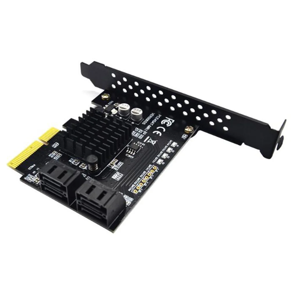 Для PCI-E Riser Card Поддержка RAID 4 порта 6G карта расширения жесткого диска Расширенный диск SATA 3,0 адаптер 88SE9230 для RAID карты