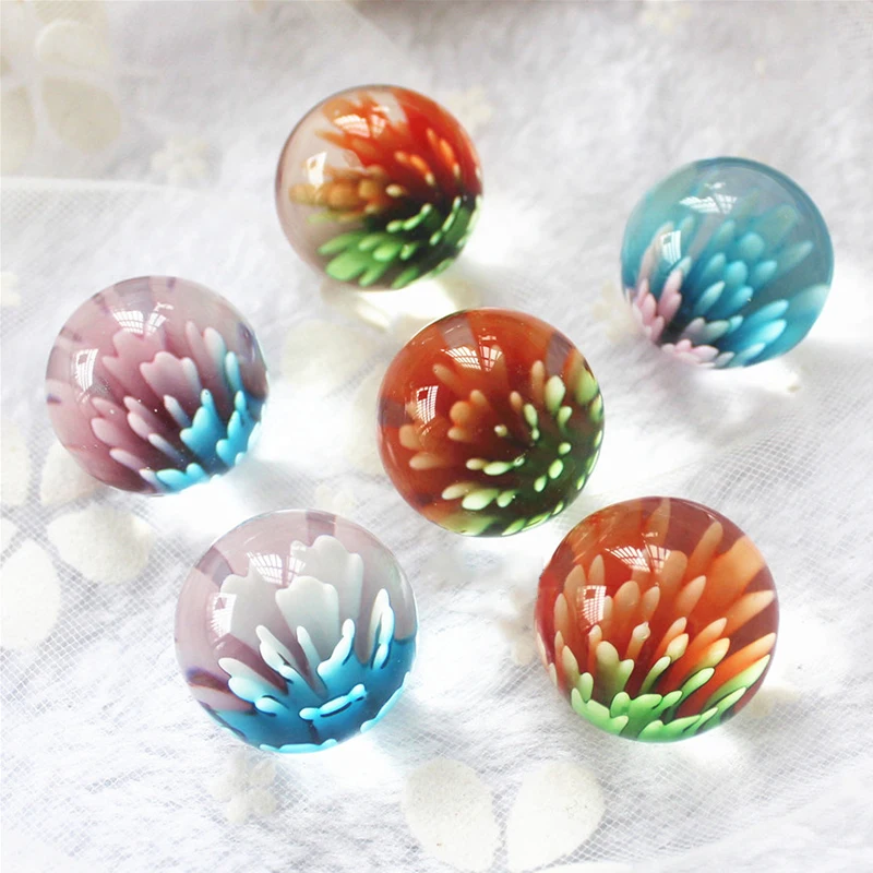 

25mm Glass Ball Cream Console Game Pinball Machine Cattle Small Marbles Pat Toys Parent- Child Beads Bouncing Ball Sports Unisex