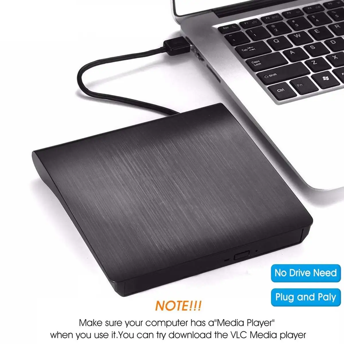 Внешний тонкий Картридер для дисков CD портативный оптический привод USB 3 0 с DVD-ROM
