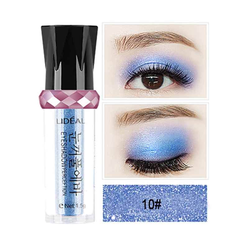 Мерцающие тени для век 14 цветов с блестящими бусинами карандаш водостойкие