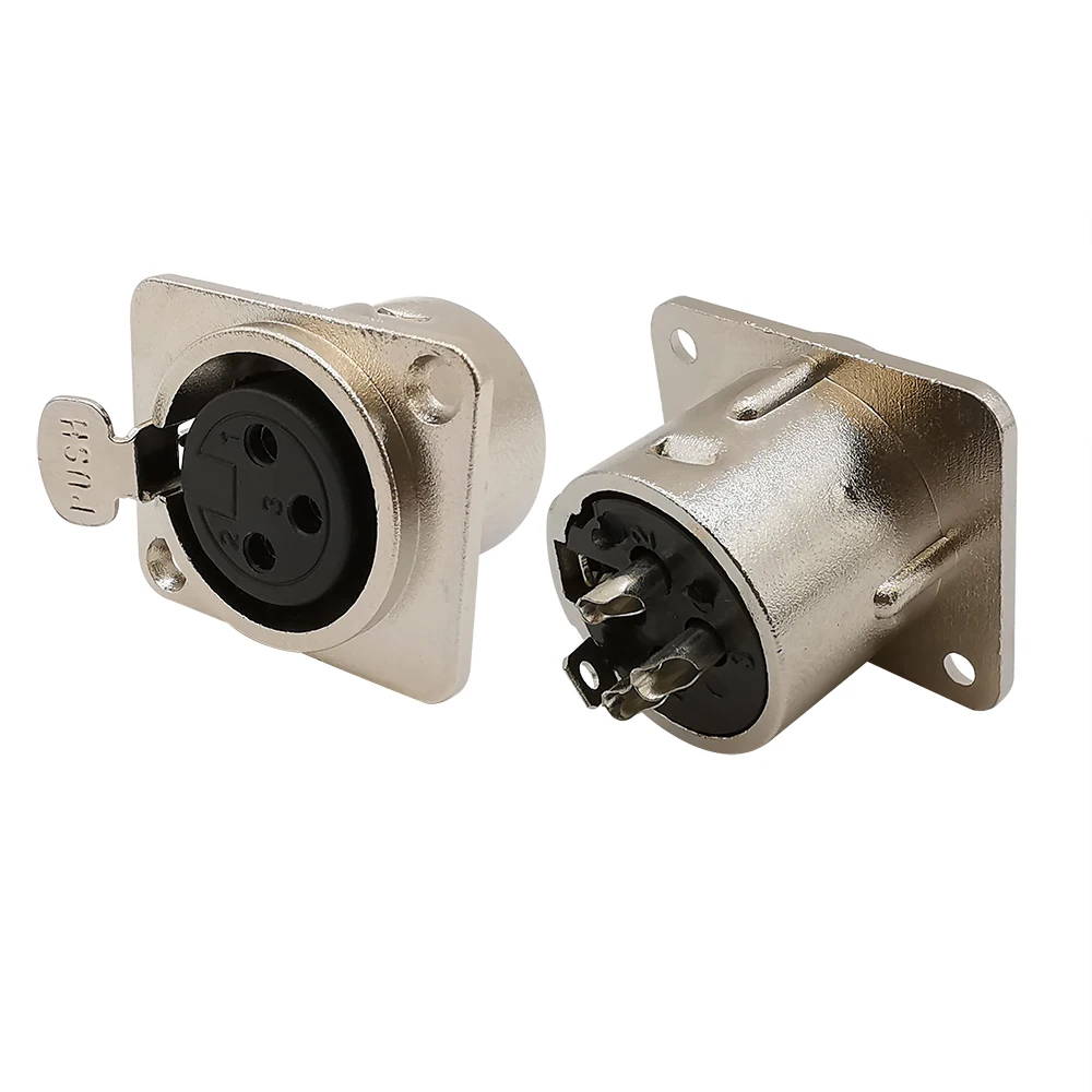 2 шт 3 контактный XLR Мужской Женский металлический Корпус разъемом Сделано в Китае
