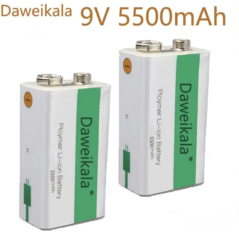 Литий-ионный аккумулятор 9 В USB-зарядка 5500 мАч подходит для камер и других серий