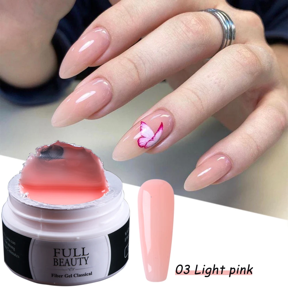 15 мл гель для наращивания ногтей полигель нюдовый розовый белый прозрачный УФ