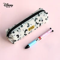 original disney mickey mouse cartoon pencil case student stationery storage bag pvc frosted jelly pencil case