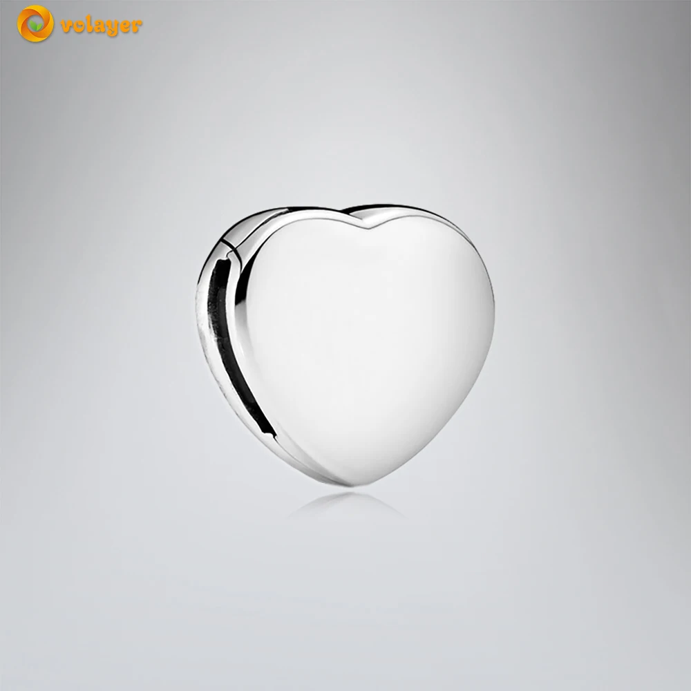 Volayer бусины из стерлингового серебра 925 любящее сердце клип очаровательный