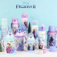 disney water bottle with straw thermos bottle 12 24 hours stainless steel 500ml childrens gift cup frozen thermos