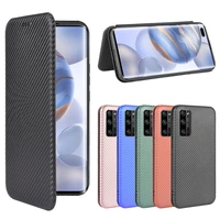 for huawei honor 30 pro carbon fiber pctpu case magnetic flip pu cover for honor 8s 9a 9c 9x pro 10i phone case with card slot