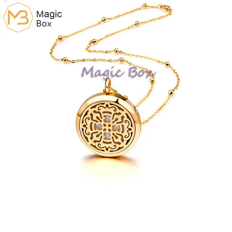 Арома-Диффузор Подвеска из нержавеющей стали золотая коробка эфирное масло