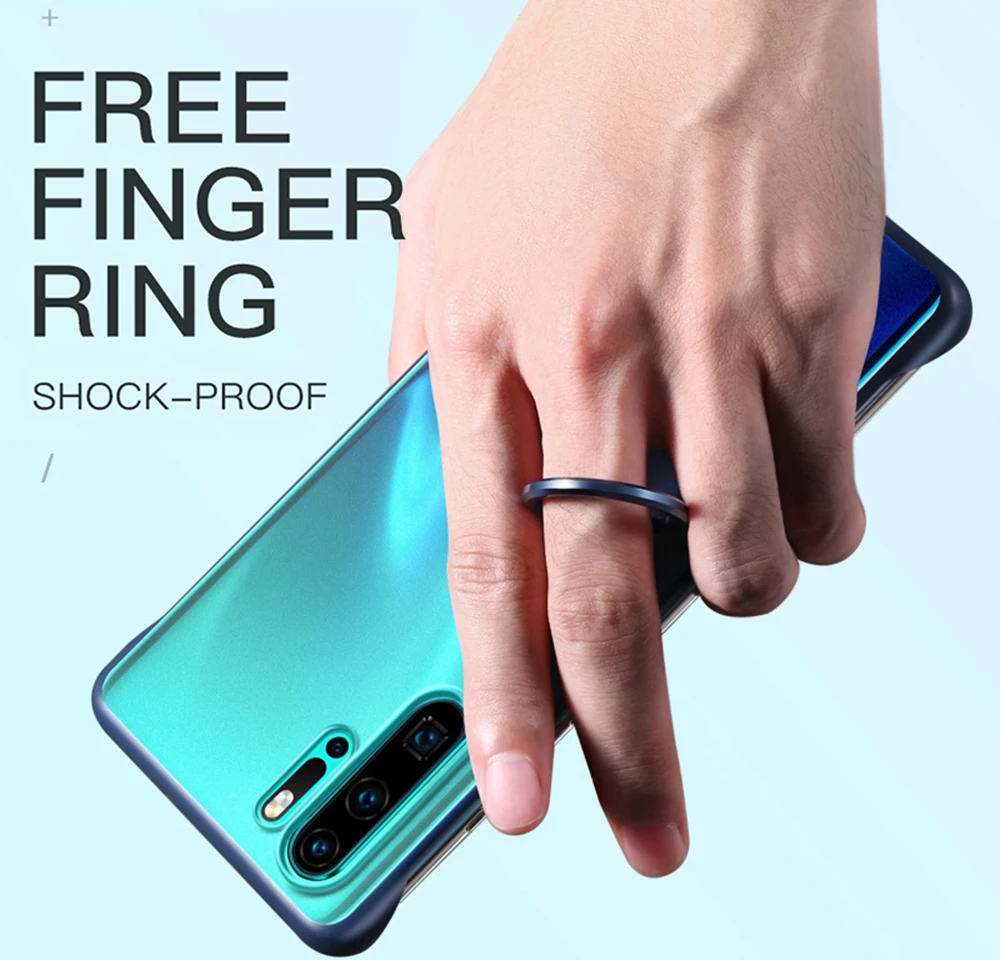 Ультратонкий Прозрачный чехол без рамки для телефона Huawei P20 P30 P40 Mate 20 30 40 Pro Honor