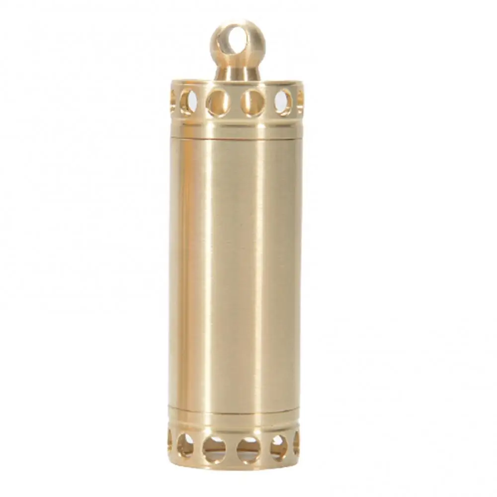 

50%HOT Brass Outdoor Waterproof Capsule Pill Box Seal Bottle Camping First-aid Tool