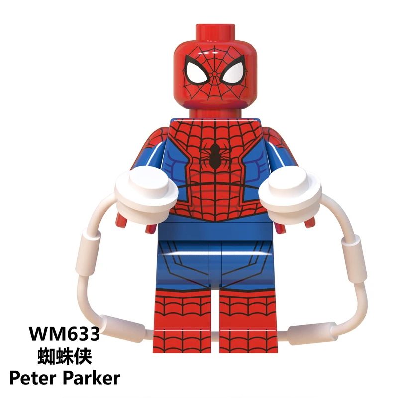 WM633 Marvel Super Heroes Thanos Iron Man Thor Hulk Spiderman Batman Avengers Building Blocks Figures Playmobil Toys for Children Gift - Цвет: WM633