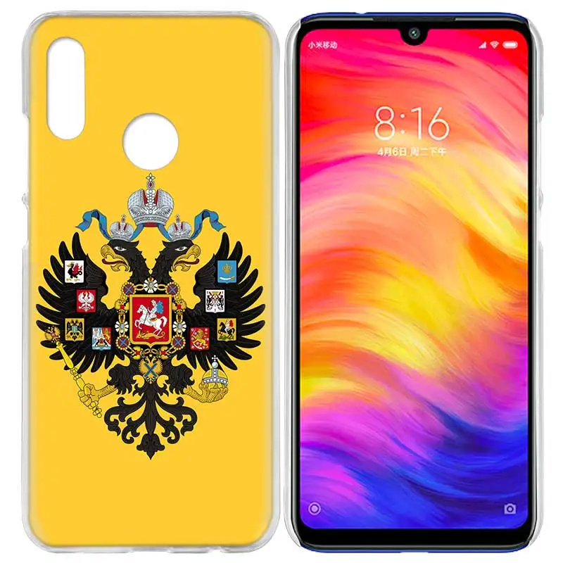 Чехол для Xiaomi Redmi Note 7 7A фотоаппаратов моментальной печати 7S 6 6A 5 Y3 K20 mi 8 до 9 лет CC9 CC9E A1 A2 A3 играть F1 Lite Pro Plus флаг России герб
