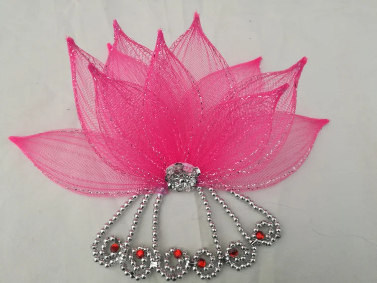 Головной убор с пайетками и цветами для национального классического танца |