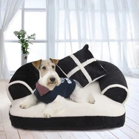 plus size pet cat bed dog bed waterproof bottom bed for dog soft flannelette warm house for small large dogs dog accessories