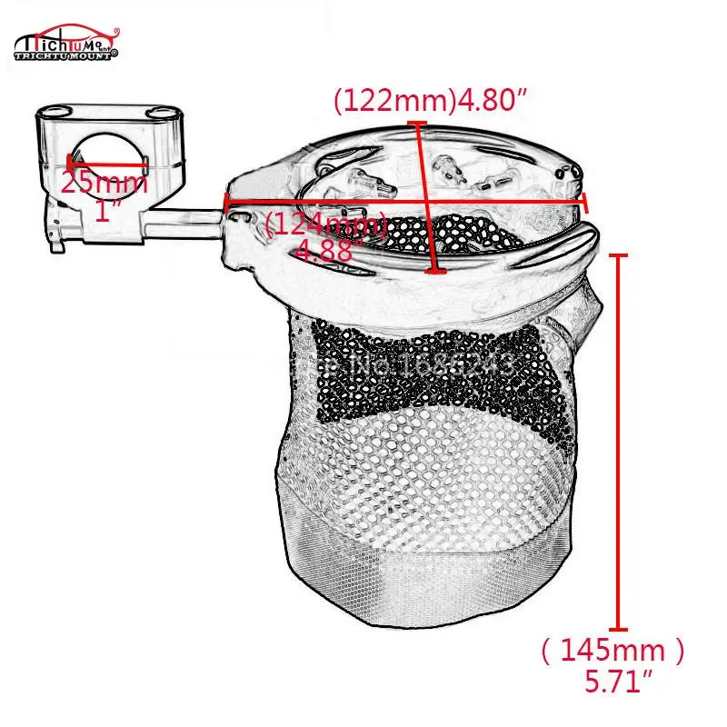 Online Portavasos Negro Para Manillar De Motocicleta, Soporte De Metal Cromado Para Bebidas, Apto Para Harley Touring