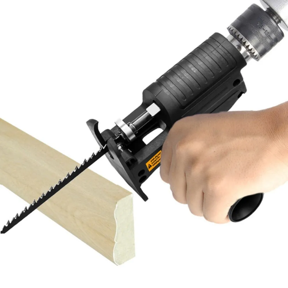 

Reciprocating Saw Electric Drill Modified To Electric Saws Adapter Household Saw Power Drill to Jig Saw Portable Wood Tool