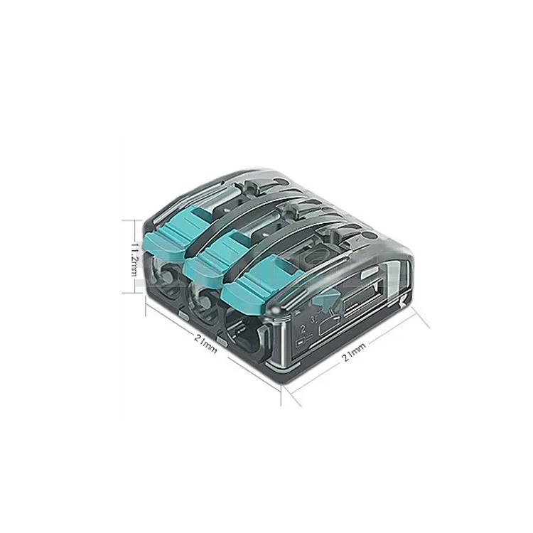 Клеммная колодка 3 контакта медная электрическая коробка проводимость 4