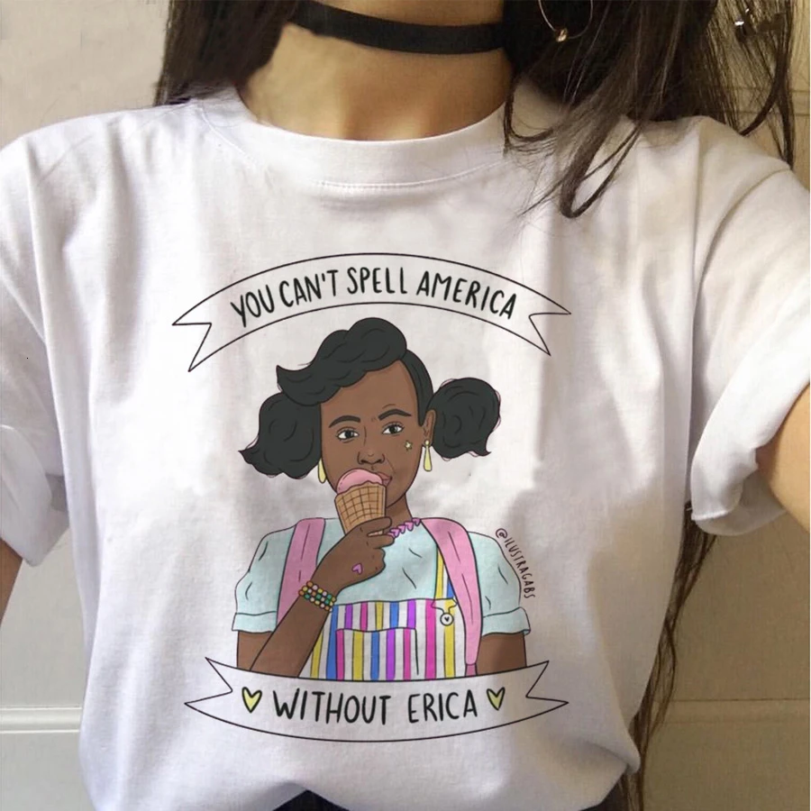 

Stranger Things 3 Funny Tshirt Women Eleven Cartoon Printed T-shirt Upside Down Female Shirt Ullzang Top Tees Harajuku Tshirt