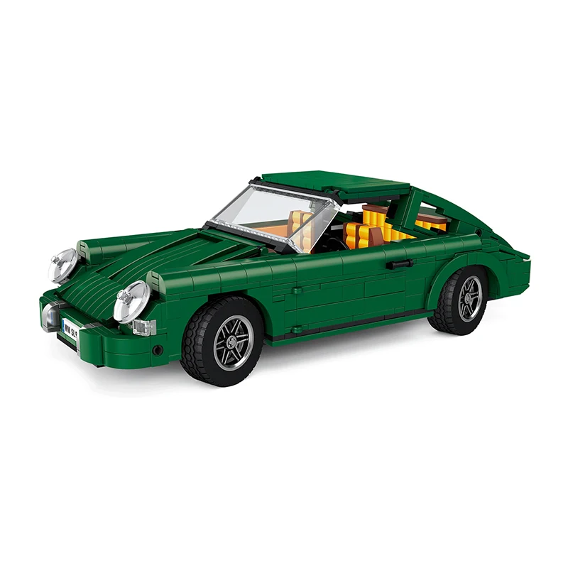 

Technical MOC Green Retro Sports Car Fast Speed Racing Bricks Compatible 10295 Building Blocks Toys for Kids Christmas Gifts