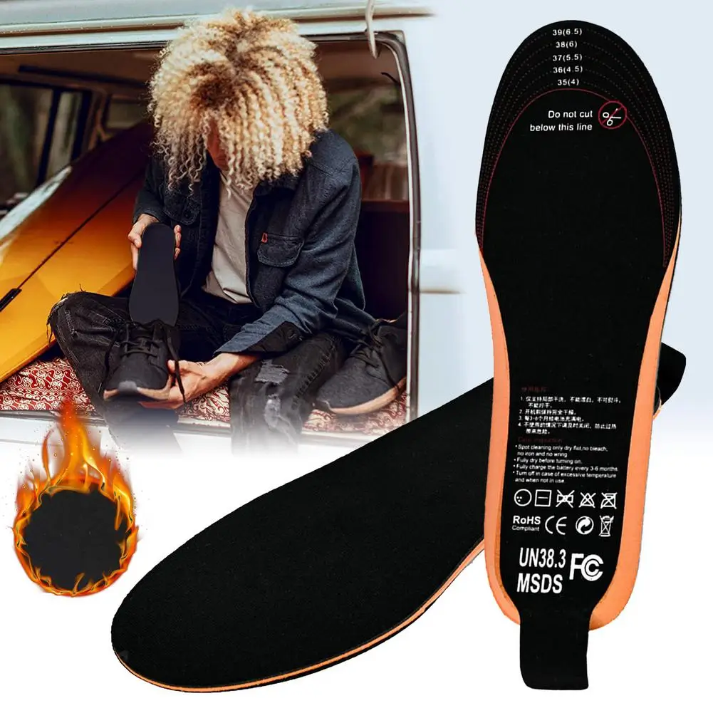 

Winter Warm Electric Heating Insole Can Be Cut Foot Warmer USB Charging Smart Remote Heating Insole Outdoor Heating Insole