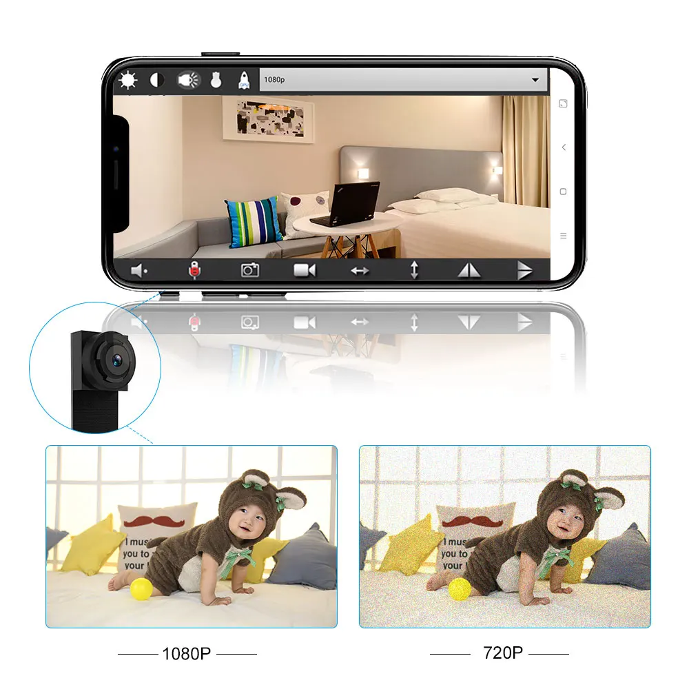 Беспроводная мини-камера Hot1080P Wi-Fi запись видео сигнализация-электронная