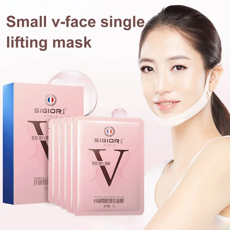

5 Pcs V-Shaped Slimming Chin Face Mask Moisturizing Face Lifting Firming Mask @ME88