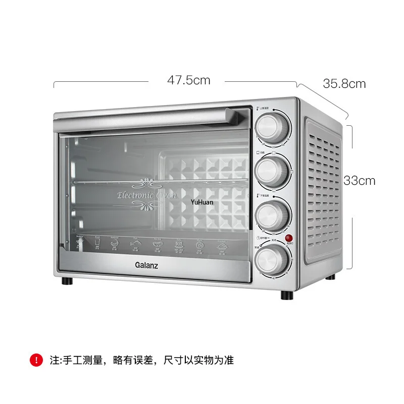 

40L Large Capacity Oven Household Baking Small Automatic Multifunctional Pizza Toaster Kitchen Appliances Electric