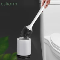 toilet cleaning brushsoft rubber tpr bristle toilet cleaner brush wall mounted bathroom toilet bowl brushwc brush with holder