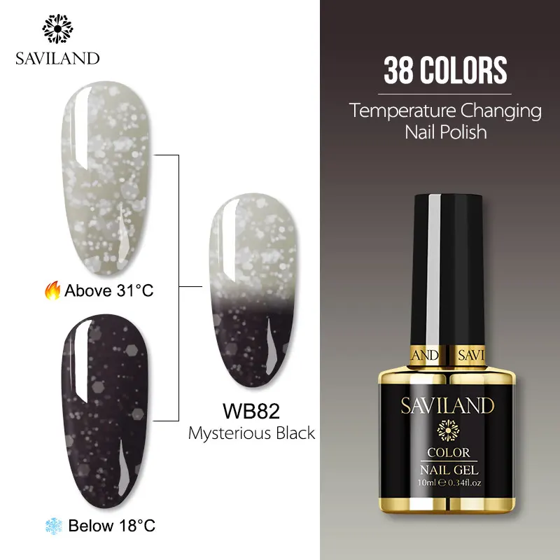 10ml WB82 SAVILAND температурный меняющий Цвет Гель-лак UV Vernis полуперманентный Блеск Гель-лак верхнее покрытие Гибридный лак для ногтей - Цвет: 10ml WB82
