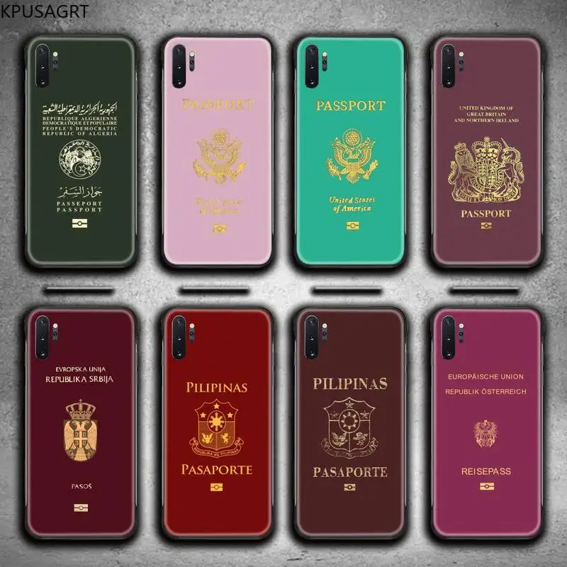 

Russia Algerian Passport Phone Cases For Samsung Galaxy Note20 ultra 7 8 9 10 Plus lite M51 M21 M31S J8 2018 Prime